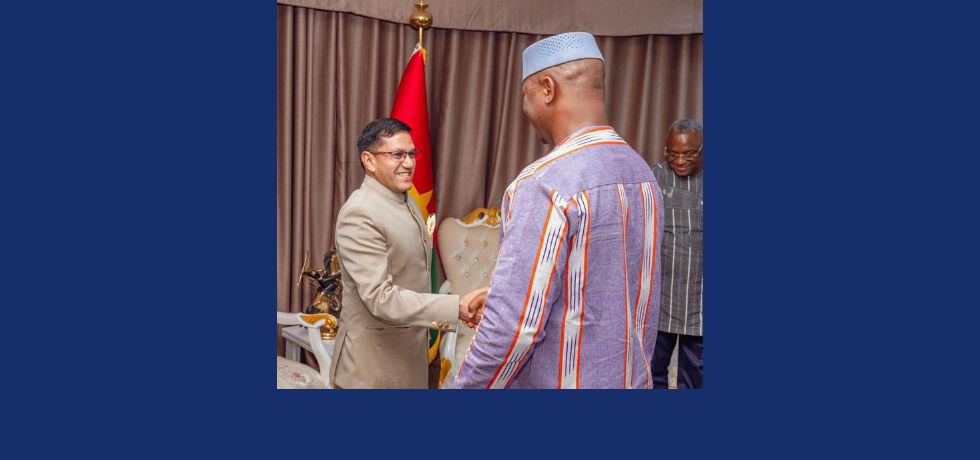 Ambassador Om Prakash Meena called on H.E. Mr. Ousmane Bougouma, the President of Transitional Legislative Assembly of Burkina Faso on September 10, 2025